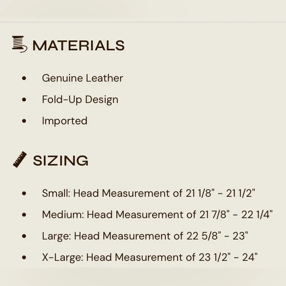 COPY - Minnetonka Unisex Tan Leather Fold Up Hat - Picture 3 of 17